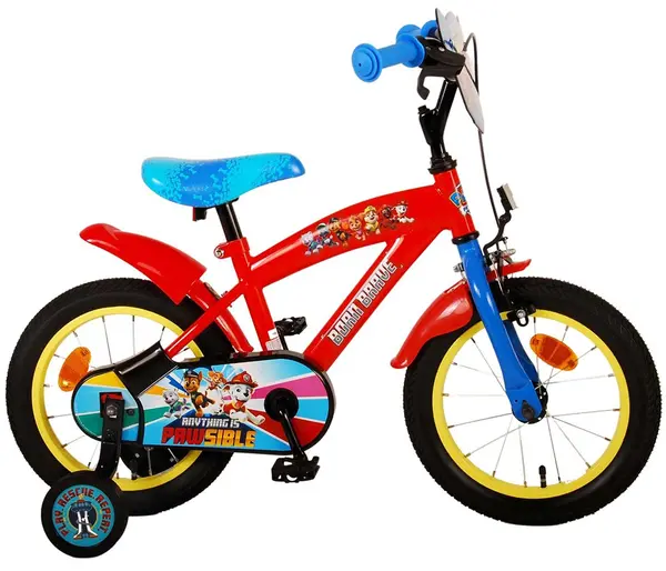 Bicicletă pentru copii cu roți auxiliare E&L cycles - Paw Patrol, 14''