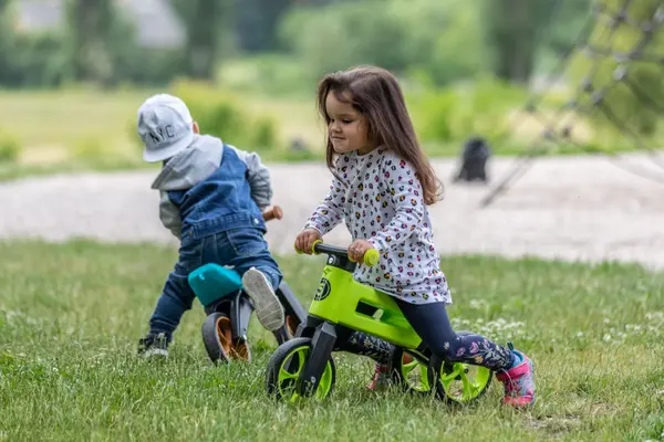 Bicicleta pentru copii Funny Wheels Rider SuperSport Romania 2 in 1 fara pedale, 18+ luni, pneuri si manere de cauciuc, 2 nivele de reglaj pe inaltime, greutate admisa 25 kg