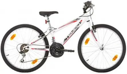 Bicicletă pentru copii Probike - Tempo, 24", 240 mm, alb/roșu