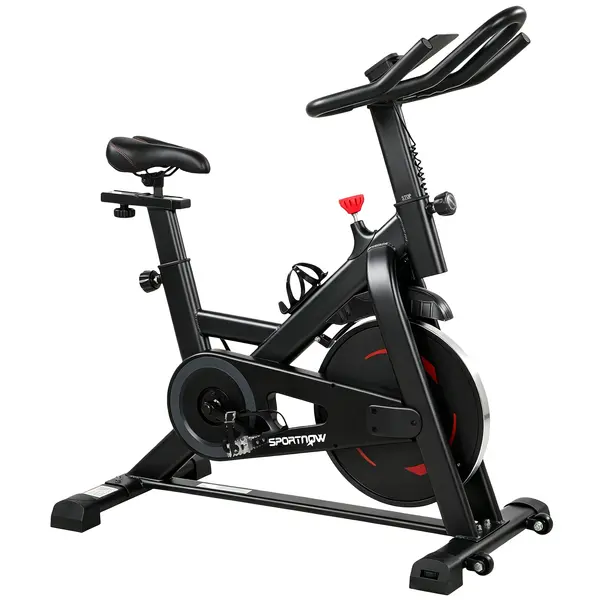 Bicicletă SPORTNOW pentru Acasă, Stativă cu Aplicație, Rezistență Magnetică 0-100% | Aosom Romania