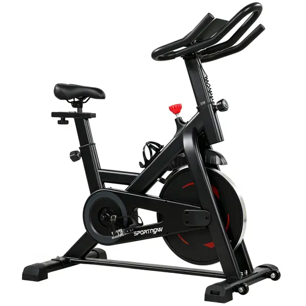 Bicicletă SPORTNOW pentru Acasă, Stativă cu Aplicație, Rezistență Magnetică 0-100% | Aosom Romania