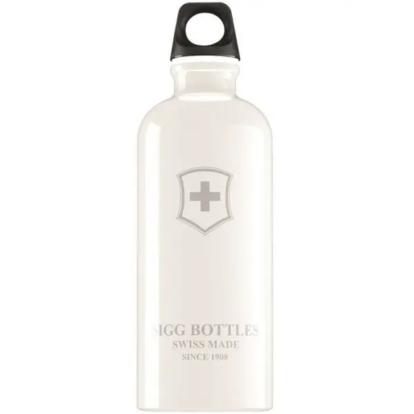 Bidon Sigg din aluminiu Swiss Emblem White 0,6L