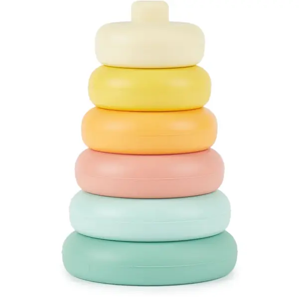 Bieco Silicone Stacking Tower Tropical Vibes inele inserabile 12 m+ 6 buc