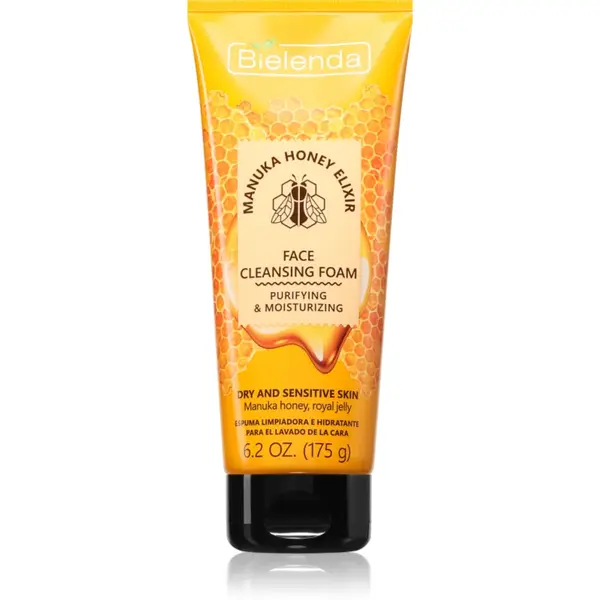 Bielenda Manuka Honey crema hidratanta pentru curatare pentru piele foarte uscata si sensibila 175 g