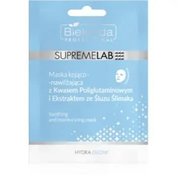 Bielenda Professional Supremelab Hydra Glow mască textilă hidratantă cu extract de melc