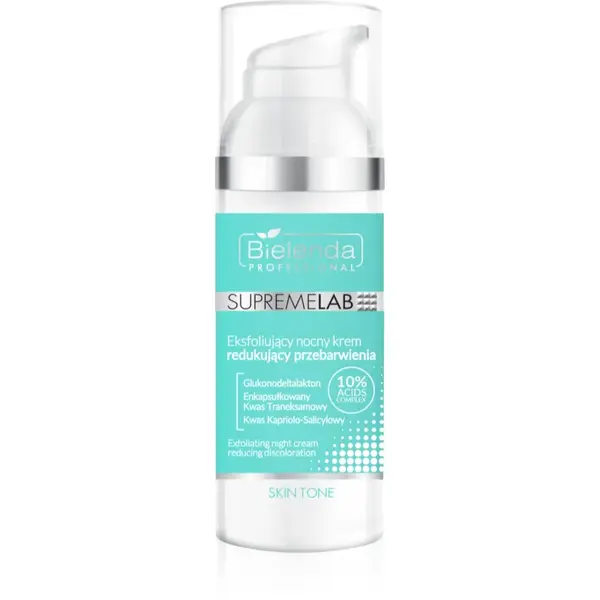 Bielenda Professional Supremelab Skin Tone exfoliant crema de noapte pentru piele cu hiperpigmentare 50 ml