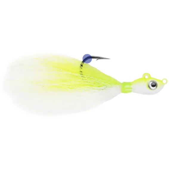 Big Eye Bucktail Jig Chartreuse/White 3.5g