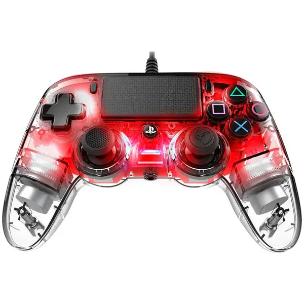 Bigben Controller cu fir Nacon Light pentru Playstation 4, Rosu