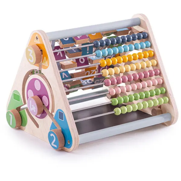 BigJigs Toys Centru de activitati pastel - Litere, imagini si cifre