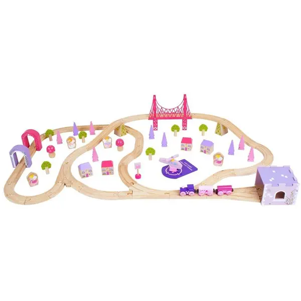 BigJigs Toys Circuit - Oraselul zanelor (75 piese)