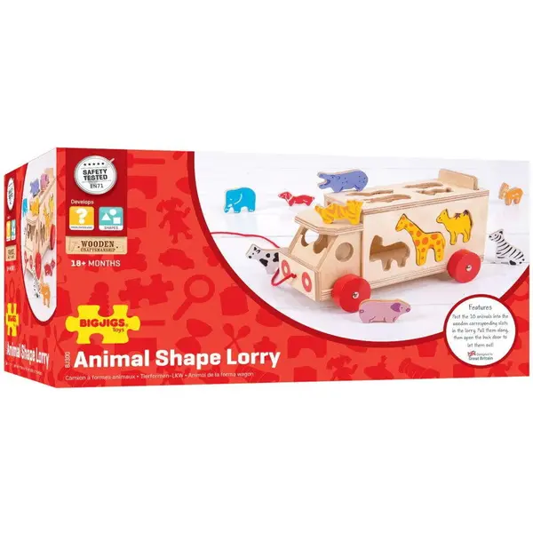 BigJigs Toys Joc de sortare - Camionul animalutelor