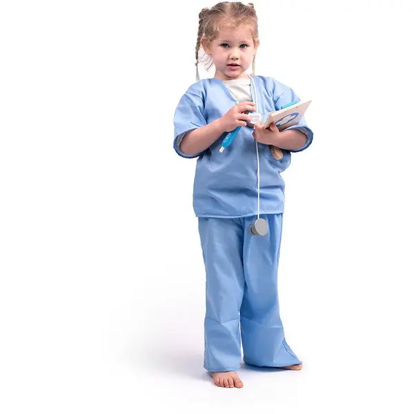 BigJigs Toys Set costum si accesorii doctor pentru copii