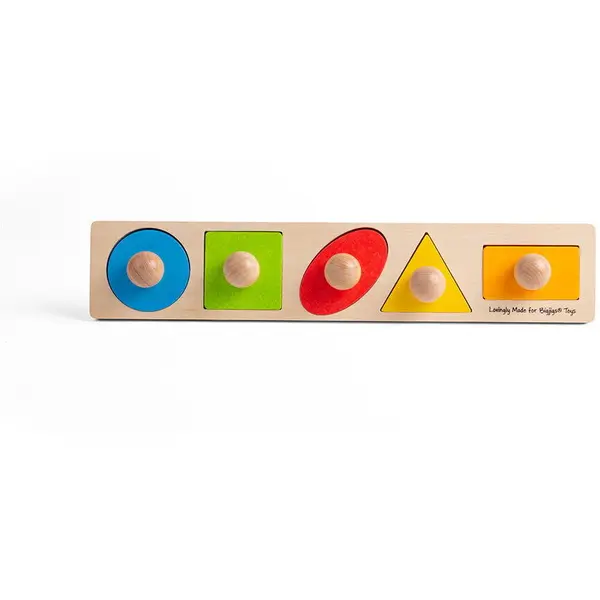 BigJigs Toys Tablita din lemn - Potriveste formele