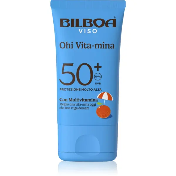 Bilboa Ohi Vitamina Viso cremă pentru plaja cu vitamine SPF 50+ 40 ml