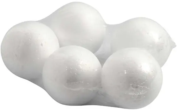 Bile din polistiren pentru decor Creativ Company - 5 buc, 6 cm