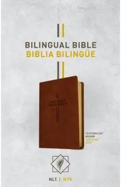 Bilingual Bible / Biblia Biling�e Nlt/Ntv (Leatherlike, Brown) - Tyndale