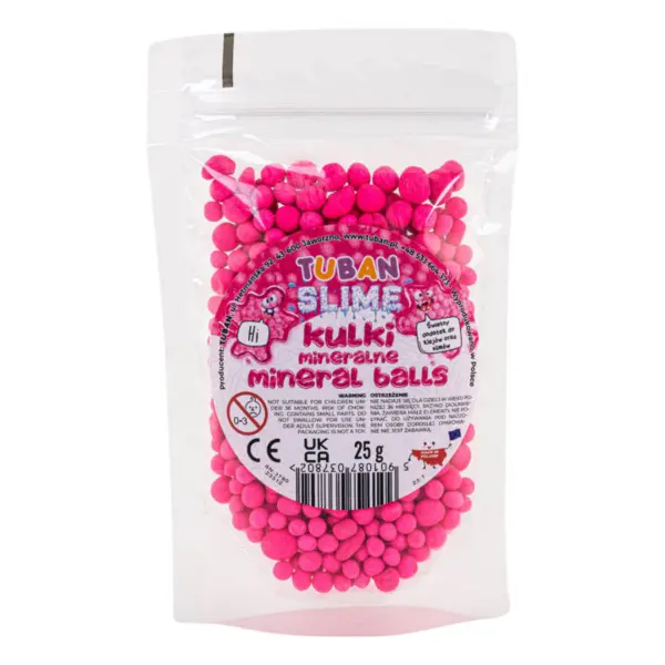 Bilute minerale pentru slime, roz, 25 g