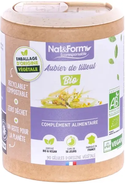 Bio extract din scoarță de tei, 90 capsule, Nat&Form