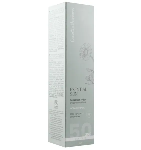 Bio Lotiune pentur plaja cu SFP50, cu aloe vera si galbenele, 100ml