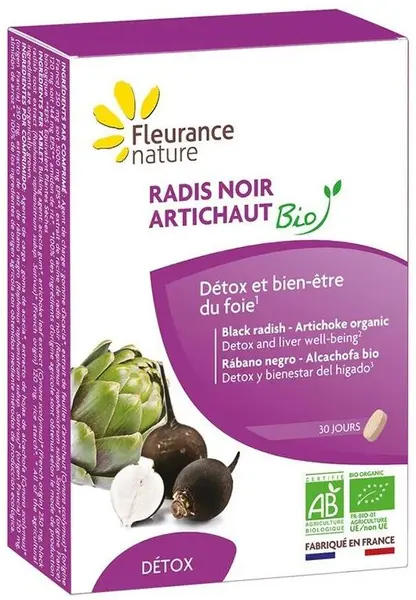 Bio ridiche neagră și anghinare, 30 comprimate, Fleurance Nature