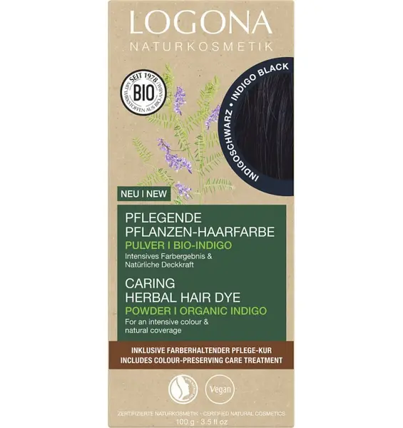 Bio Vopsea de par negru infigo, 100gr pe baza de henna