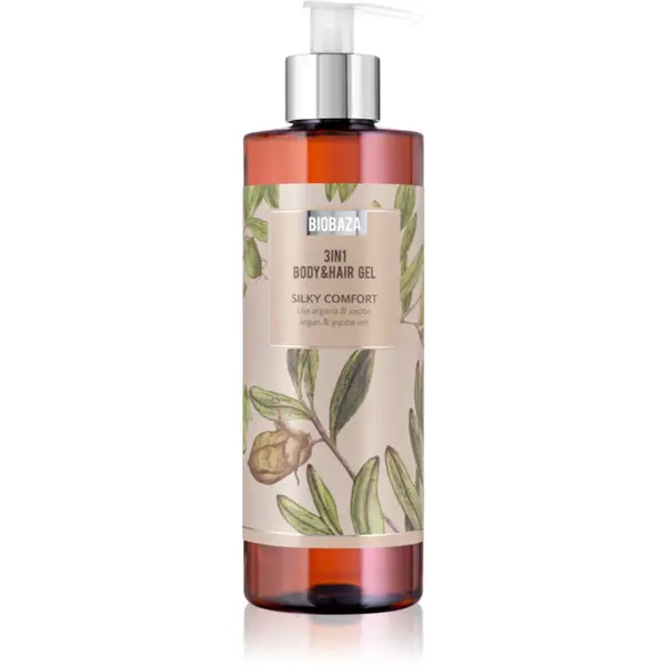BIOBAZA 3in1 Body&Hair Gel Silky Comfort sampon, balsam si gel de dus 3in1 400 ml