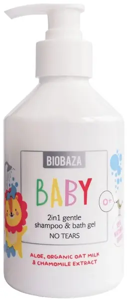 Biobaza Baby Șampon și gel de duș pentru bebeluși 2 în 1, 300 ml