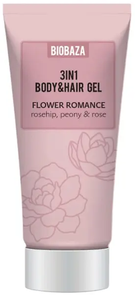 Biobaza Flower Romance Gel de duș hidratant pentru corp și păr 3 în 1, 30 ml