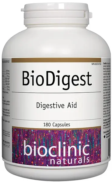 Bioclinic Naturals BioDigest, 180 capsule, Natural Factors