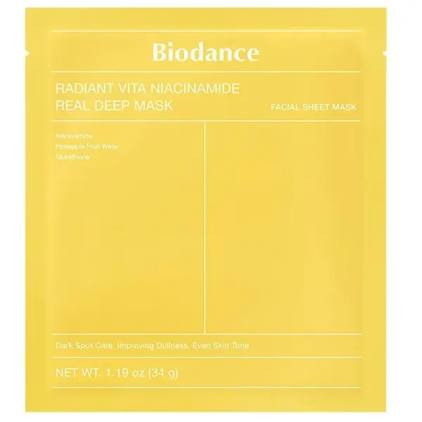 Biodance Radiant Vita Niacinamide Real Deep Mask – Mască de față Volum 1 bucata.