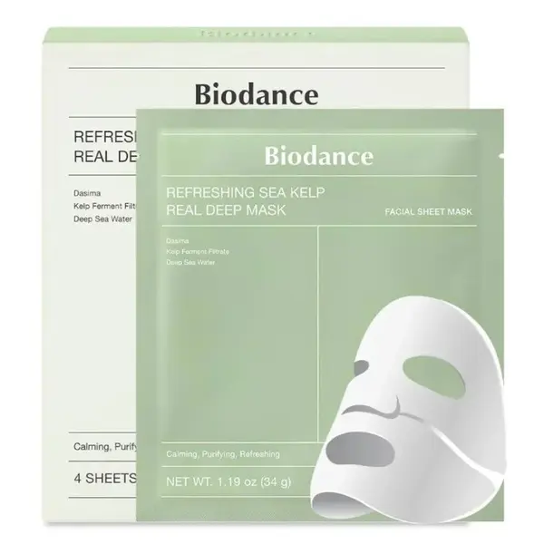 Biodance Refreshing Sea Kelp Real Deep Mask – Mască de față Volum 4 bucata.