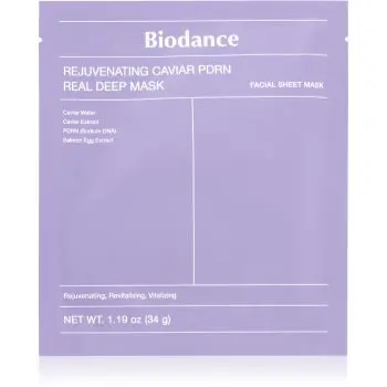 Biodance Rejuvenating Caviar PDRN Real Deep Mask masca revitalizanta reface bariera protectoare a pielii