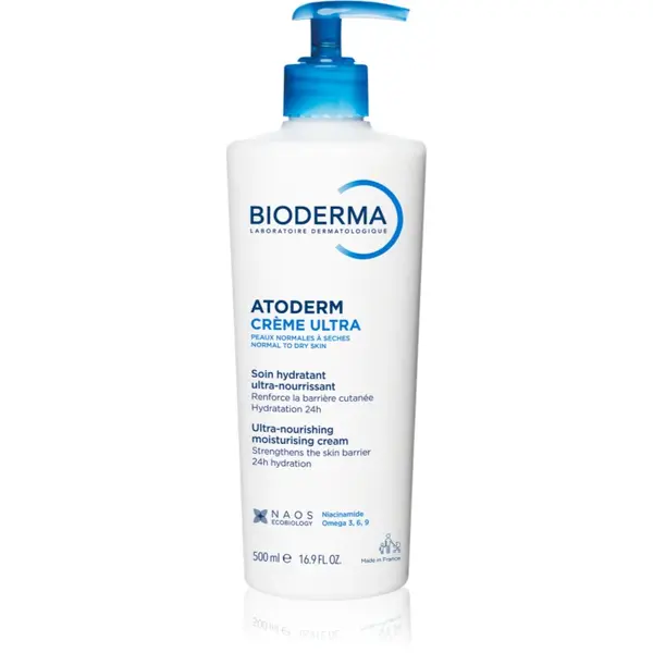 Bioderma Atoderm Créme Ultra Cremă nutritivă de corp pentru piele normală, sensibilă și uscată fara parfum 500 ml