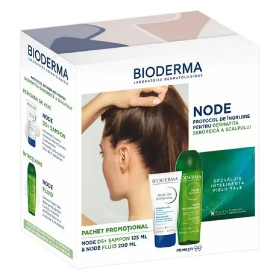 Bioderma Pachet Node DS Sampon 125ml + Fluid 200ml