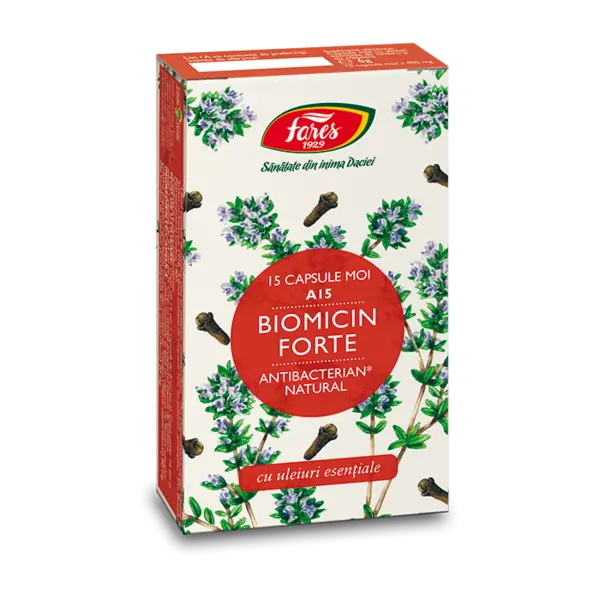Biomicin Forte, 15 capsule, Fares