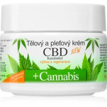 Bione Cosmetics Cannabis CBD Cremă nutritivă pentru față și corp cu CBD