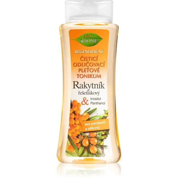 Bione Cosmetics Sea buckthorn solutie tonica demachianta cu regenerare faciale 255 ml
