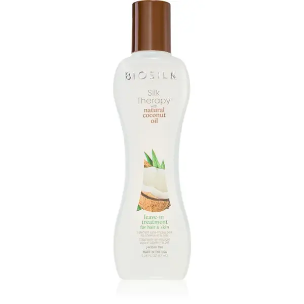 Biosilk Silk Therapy Natural Coconut Oil tratament de hidratare fara clatire de par si de corp 67 ml