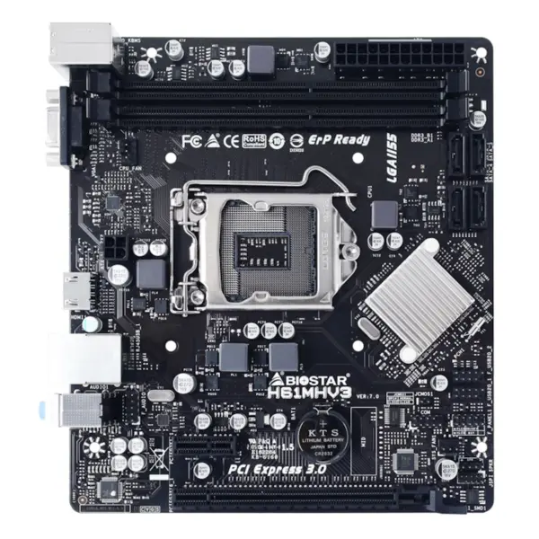 Biostar Placa de Baza BIOSTAR H61MV3 7.0 LGA 1155, 2x DDR3, mATX, Socket 1155