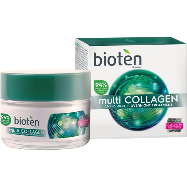 Bioten Multi-Collagen Antiwrinkle Overnight Treatment antirid de noapte Volum 50 ml