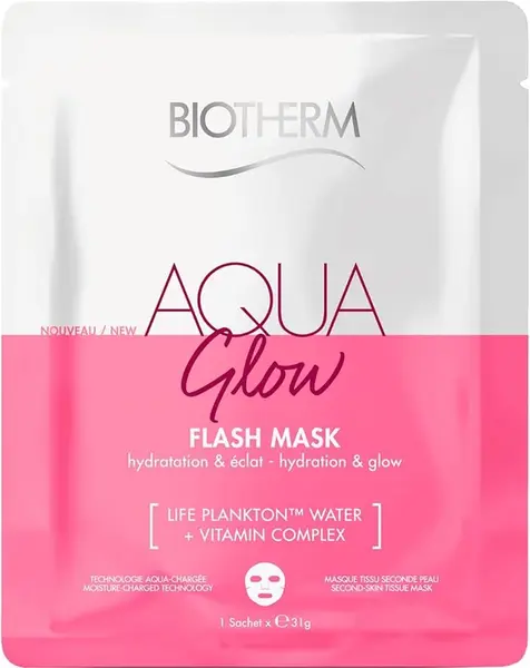 Biotherm Mască facială pe foaie Aqua Glow, 31 g