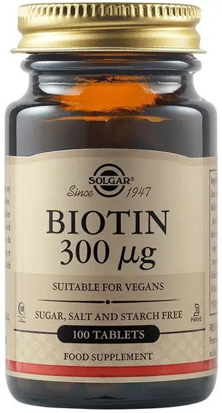 Biotin, 300 mcg, 100 tablete