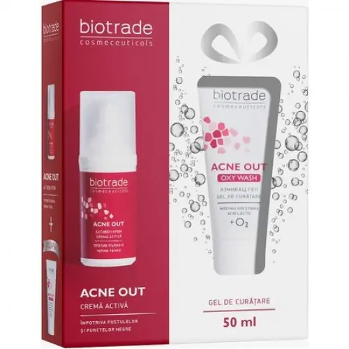 Biotrade Acne out pachet crema activax30ml+oxy gel curatare x50ml Zephyr Labs