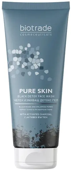 Biotrade Pure Skin Gel de spălat detoxifiere negru, 200 ml