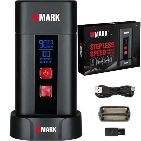 BIRAI Barber Shaver Profesional – Aparat de Ras Electric 9000 RPM, Wet & Dry, Reincarcabil, Negru