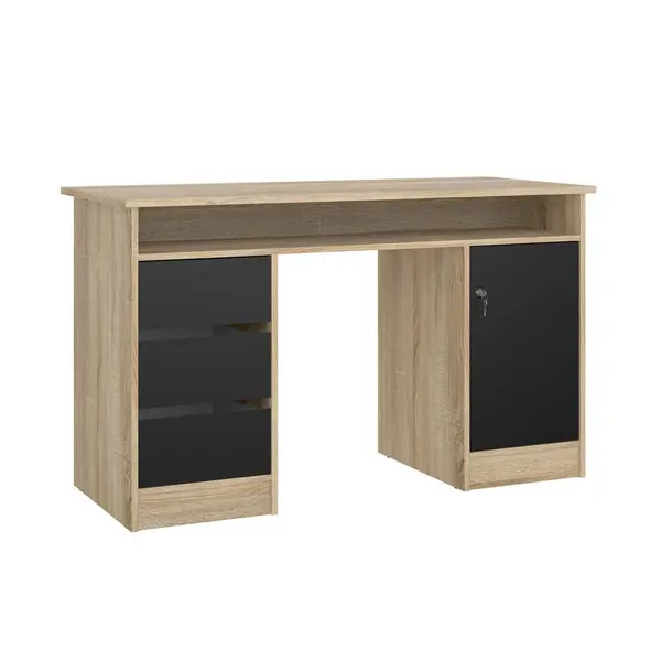 Birou, 126/55/75,6 cm, material pe bază de lemn