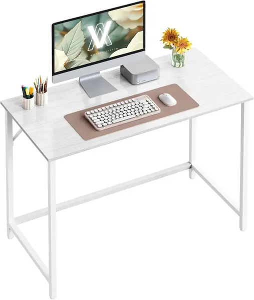 Birou Alb Vasagle 101x50x75.5 cm