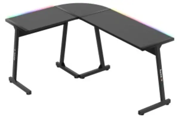 Birou de gaming pe colț Huzaro - Hero 6.0 RGB, negru