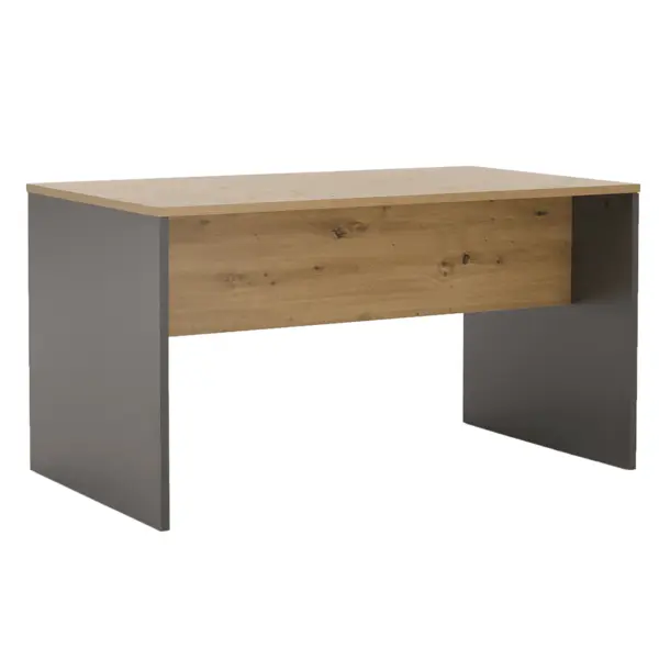 Birou din DTD laminat gri antracit/stejar artisan 160x80x76 cm Birou din DTD laminat gri antracit/stejar artisan 160x80x76 cm