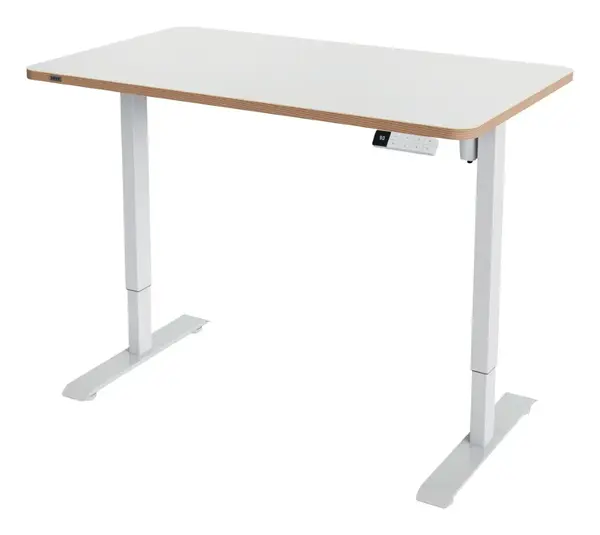 Birou ergonomic electric Leitz Ergo alb PAL si otel inaltime reglabila diverse marimi Birou ergonomic electric Leitz Ergo alb PAL si otel inaltime reglabila diverse marimi 120x70 cm